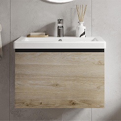 Vigo Тумба с раковиной Cross 600-0-1 подвесная дуб давос натуральный – фотография-3